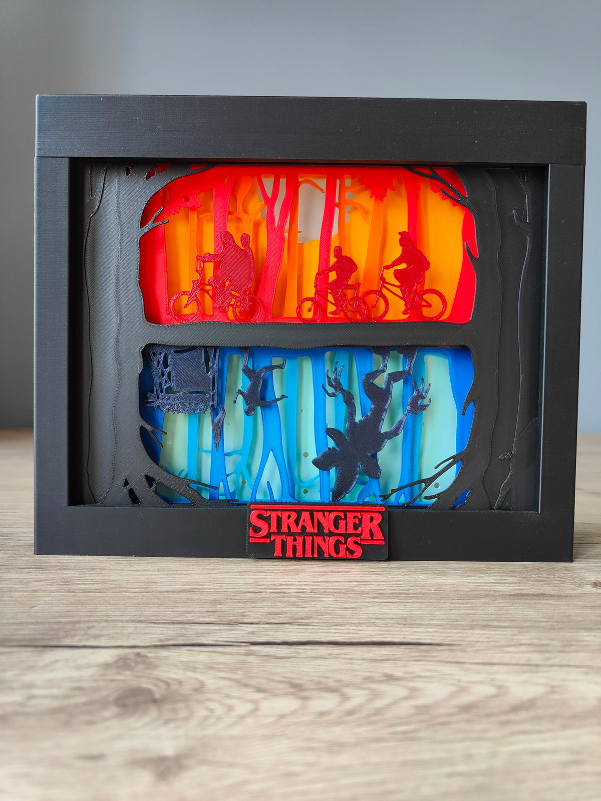 Stranger Things Le Monde à l'envers Boîte à ombres - Geek Print