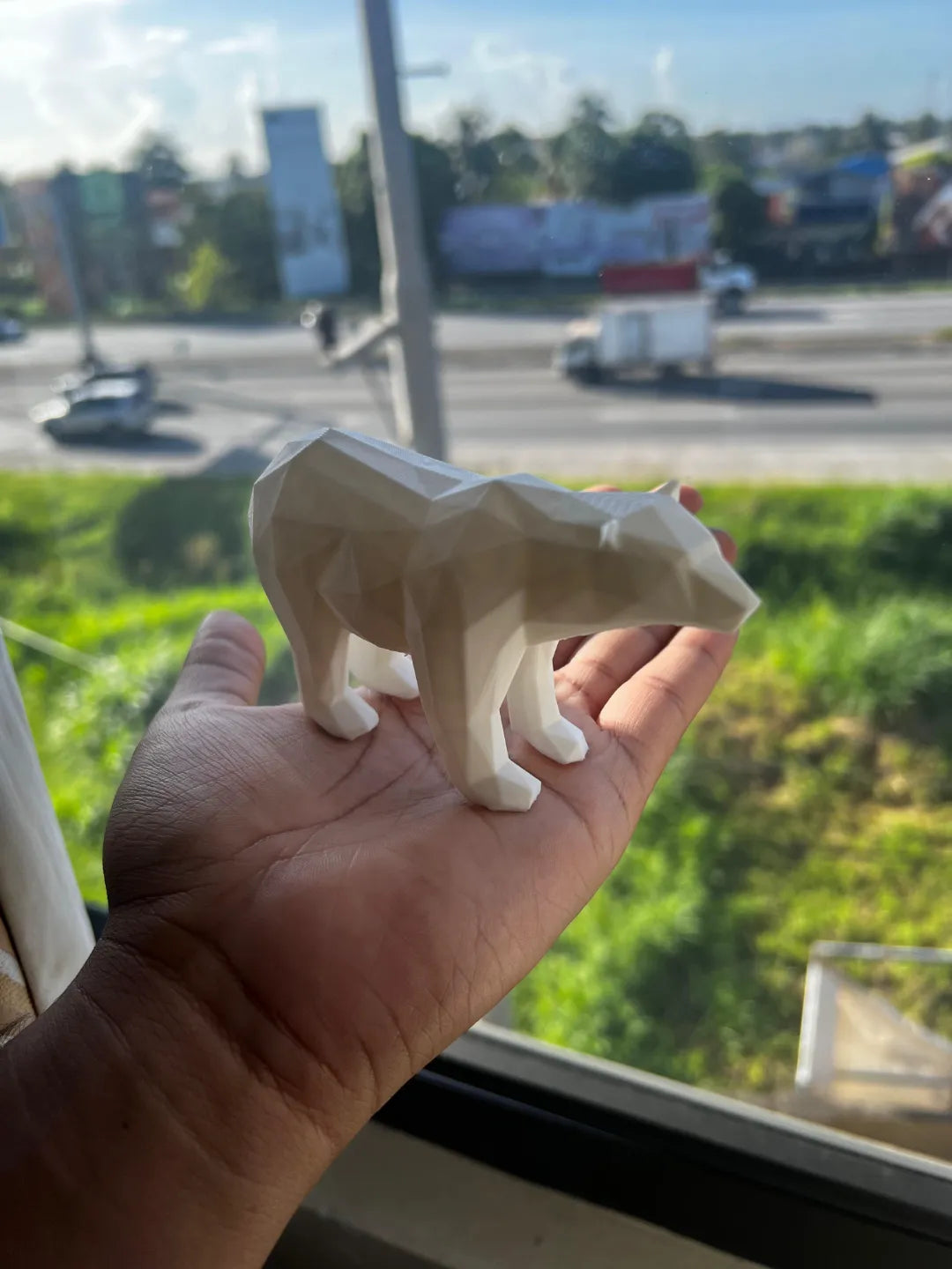 Ours polaire Low Poly - Art Print