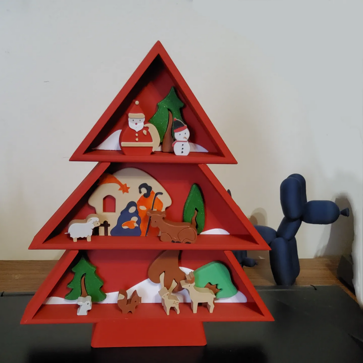 Paysage de Noël dans un arbre - Fêtes Print