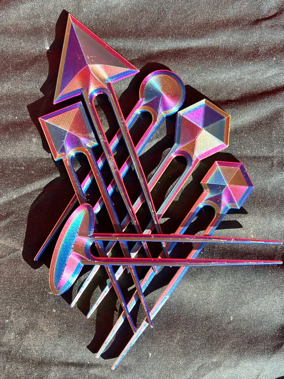 Bâtons de cheveux, formes géométriques basiques - Bijoux Print