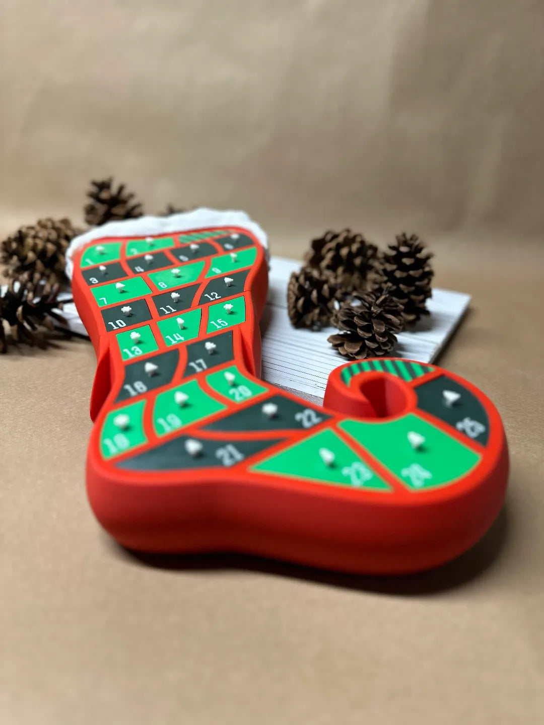 Calendrier de l'Avent en forme de chaussette de Noël - Fêtes Print