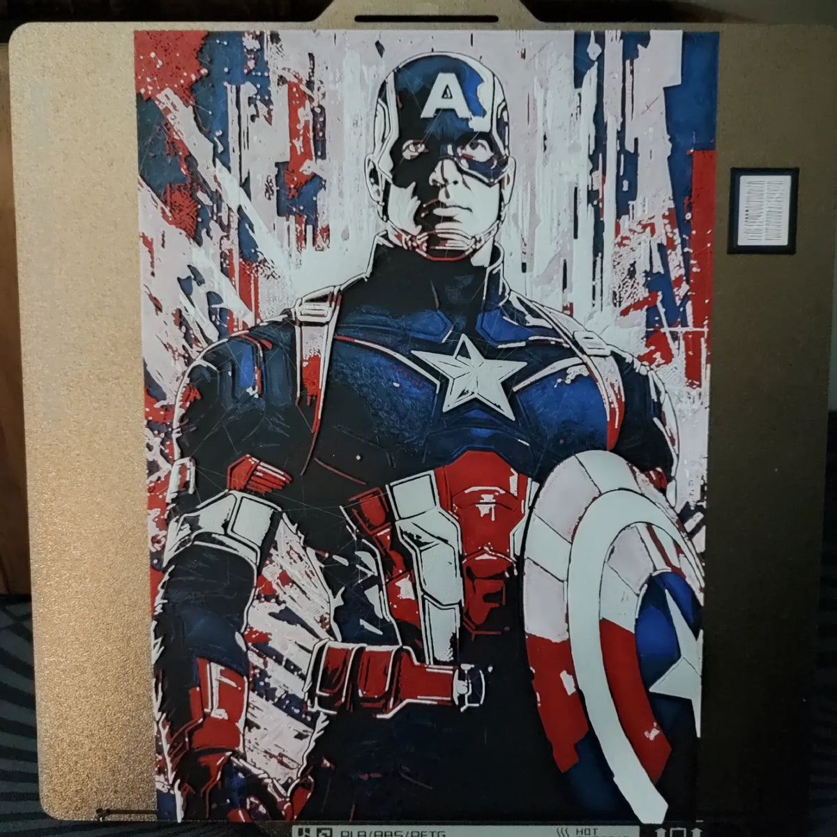 4-couleur HueForge Capitaine America Marvel - Geek Print