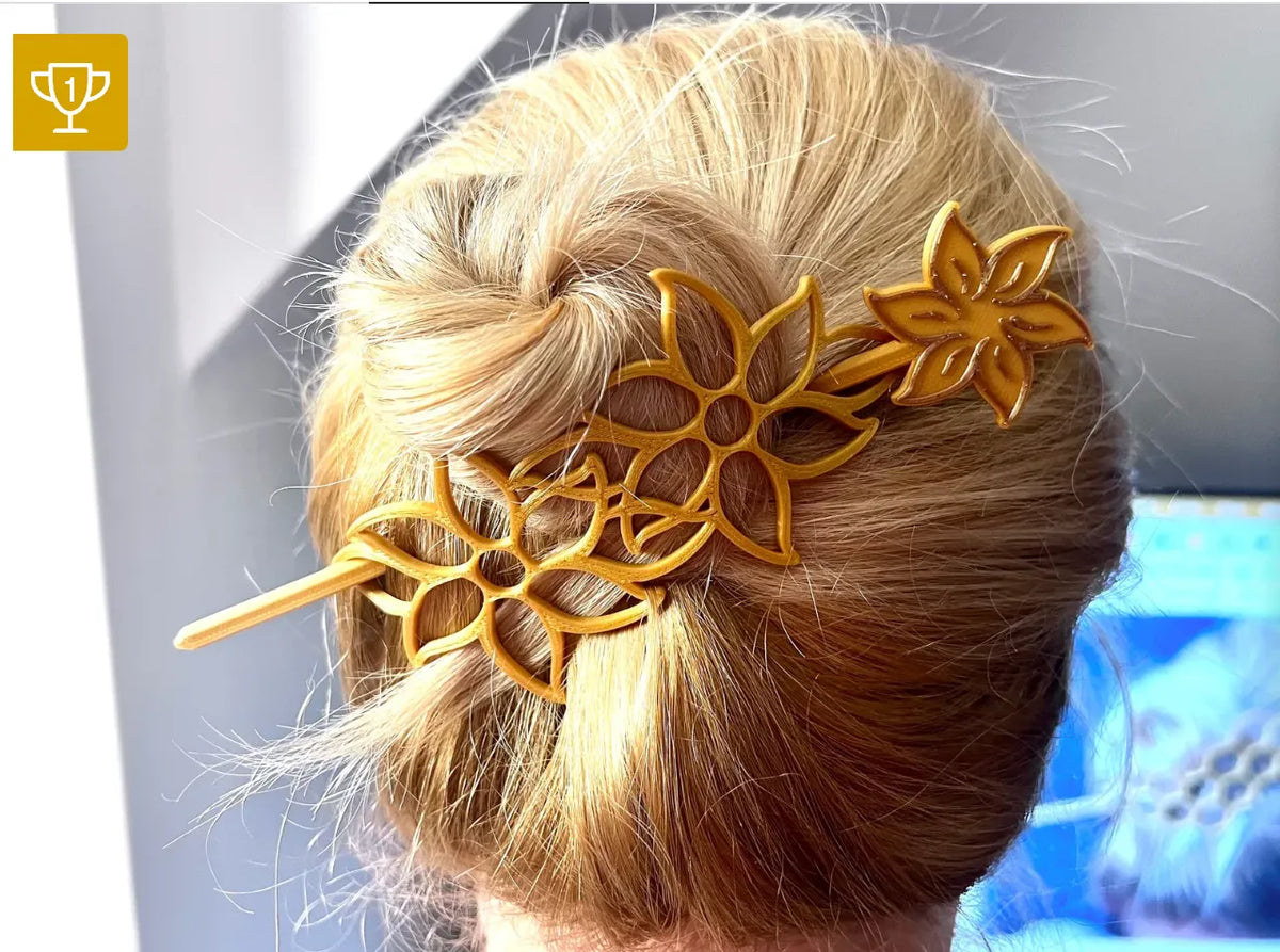 Barrette à cheveux coulissante Fleurs - Bijoux Print