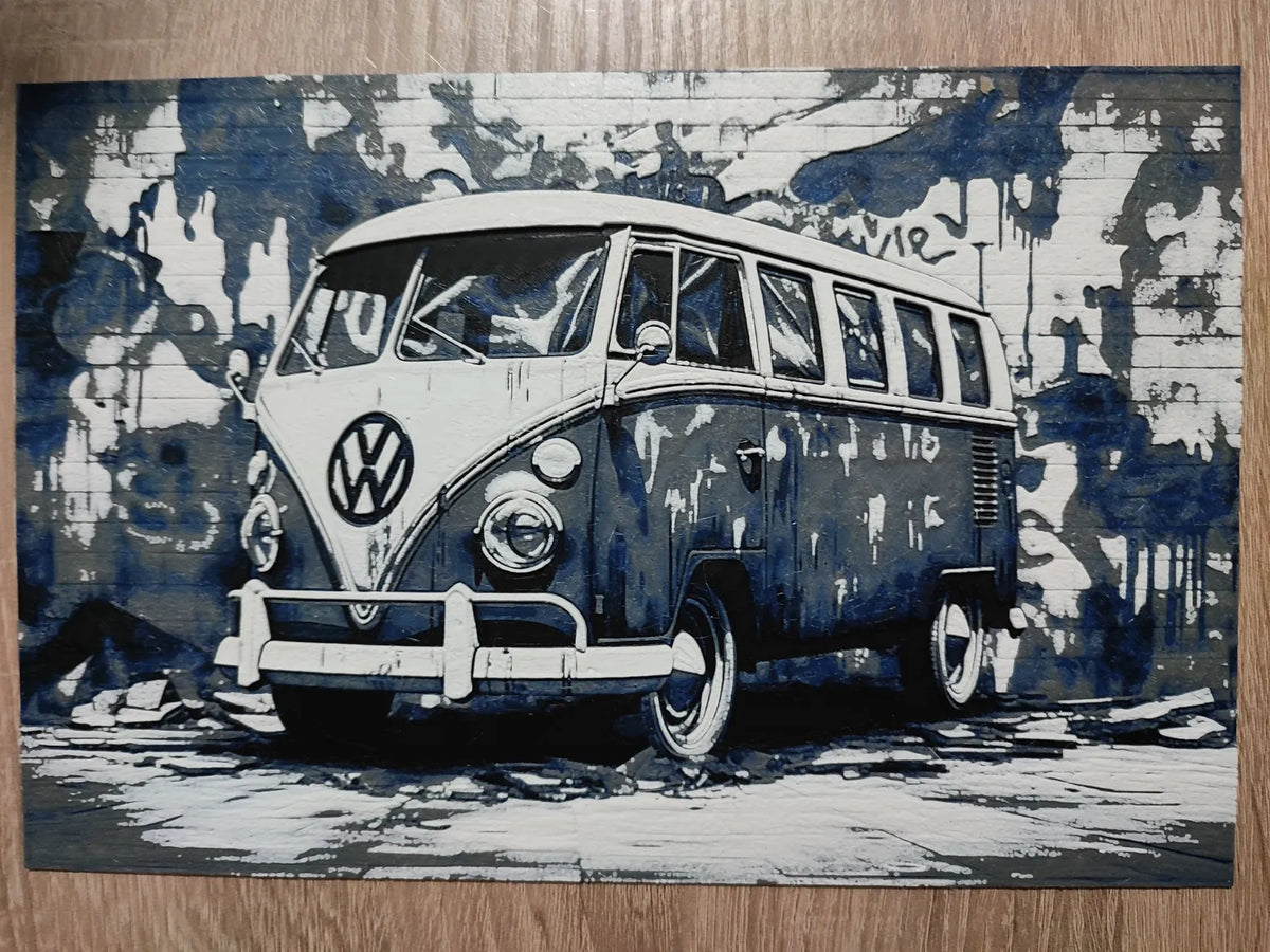 VW HueForge 4 couleurs Volkswagen Van Bus 02 - Auto Print