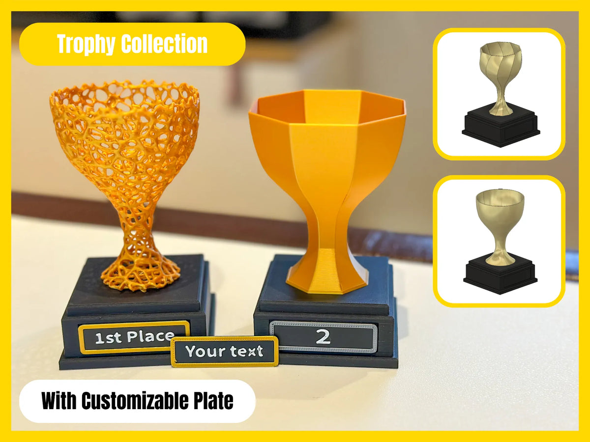 Trophée avec plaque personnalisable - Sport Print