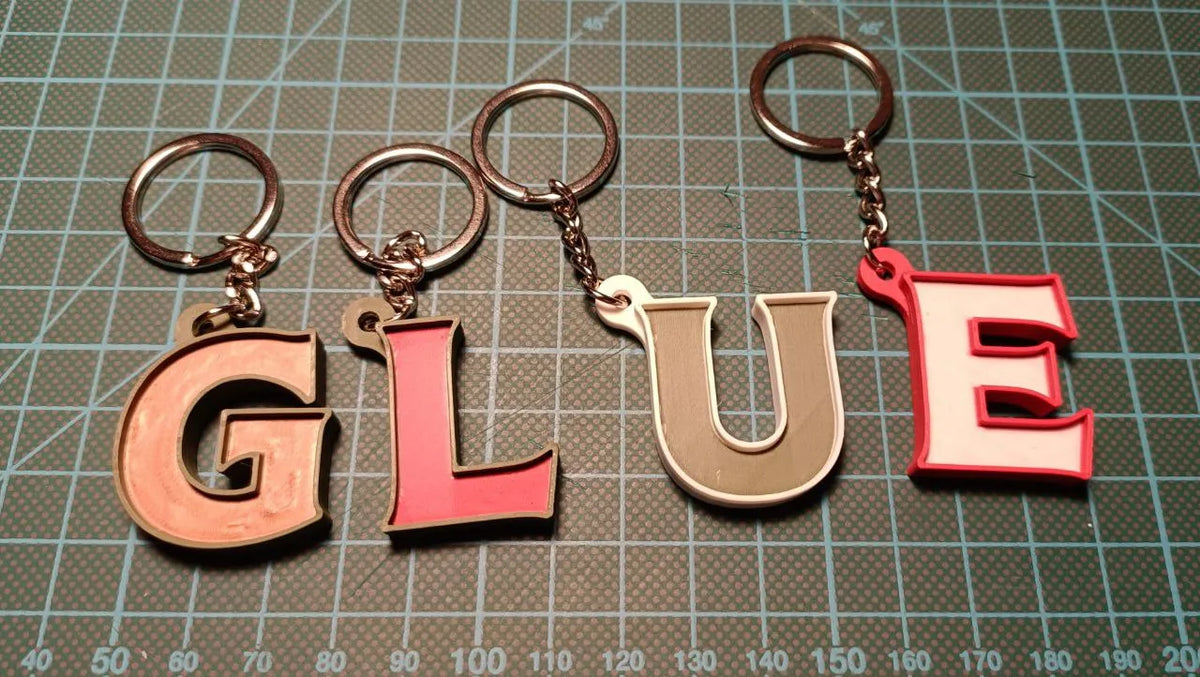 Collection de porte-clés lettres de l'alphabet - Tout en un profil - Art Print