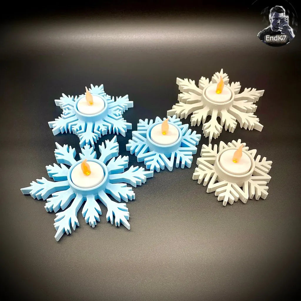 Porte-bougie Flocon de Neige - Cadeau Print