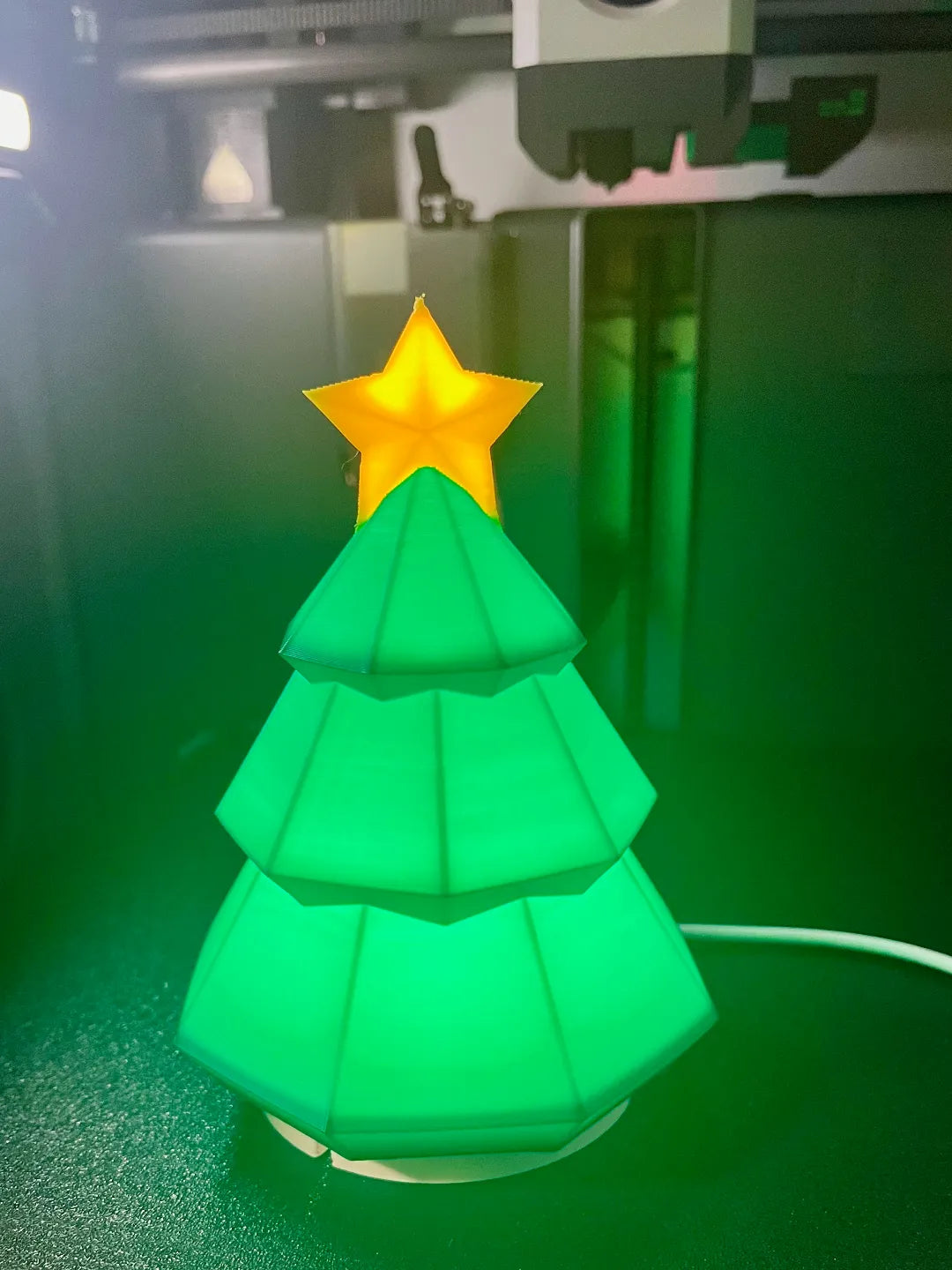 Sapin de Noël avec lampe étoile (Kit de lampe LED 001) - Lumière Print