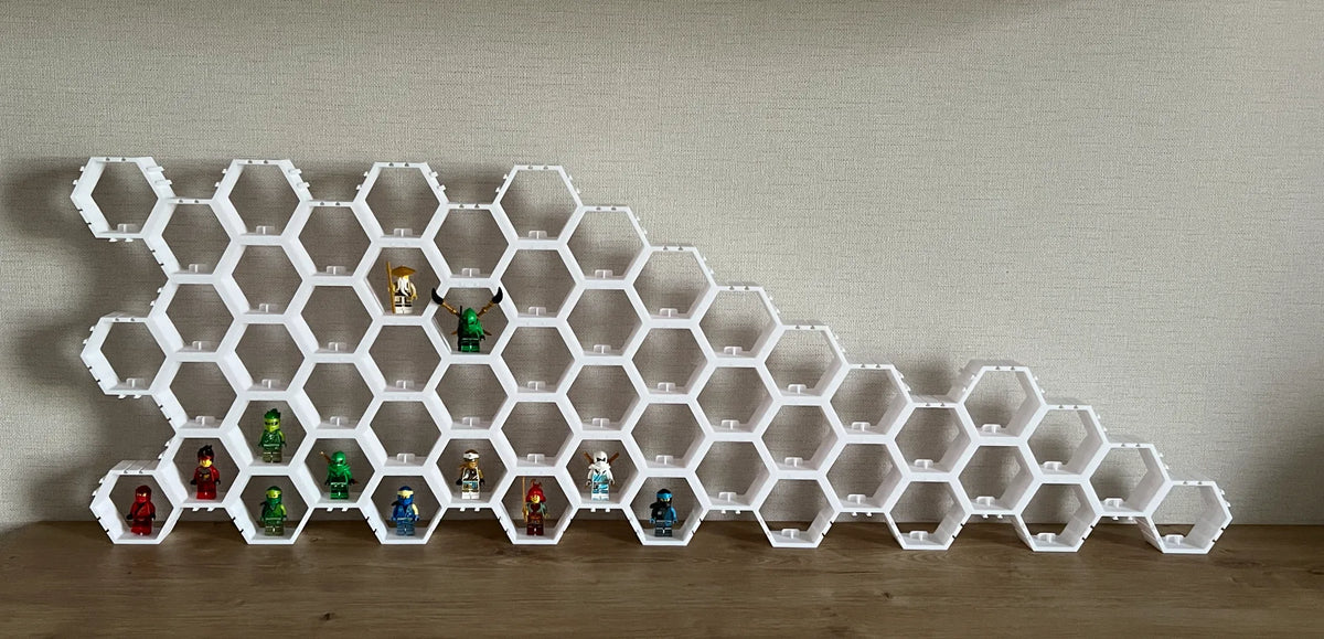 Présentoir hexagonal pour figurines Lego_Ruche - Art Print