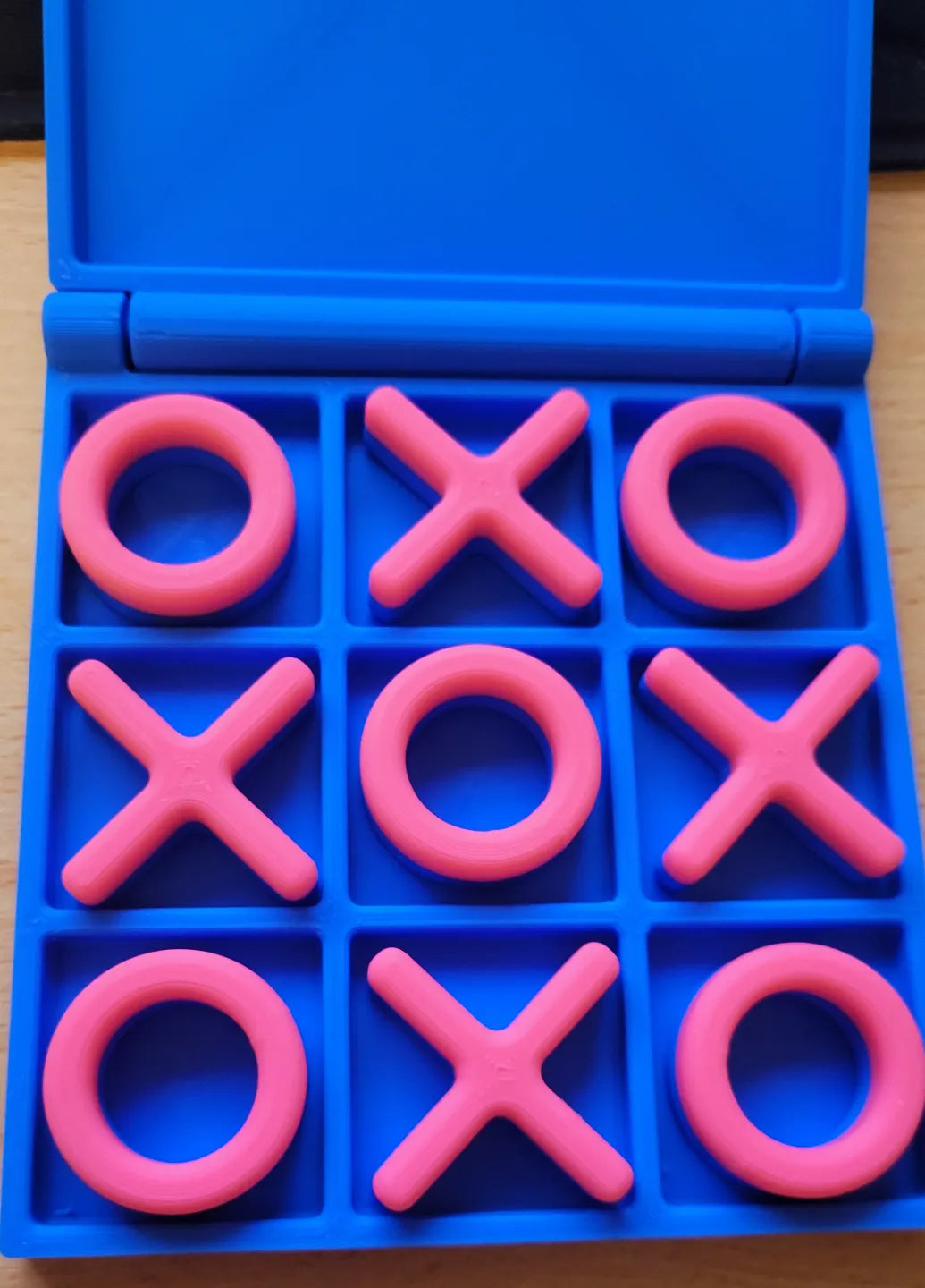 Plateau de Tic Tac Toe portable avec charnière et boîte à fermeture à pression - Jeux Print