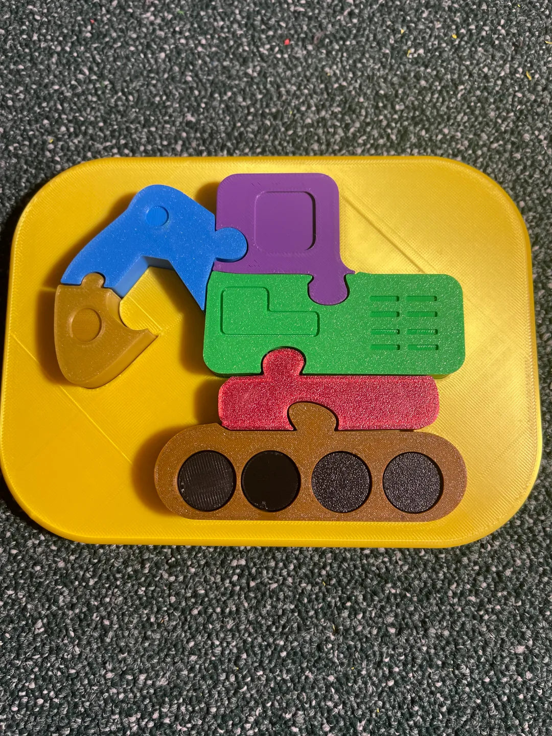 Puzzle d'excavatrice pour enfants - Bébé Print