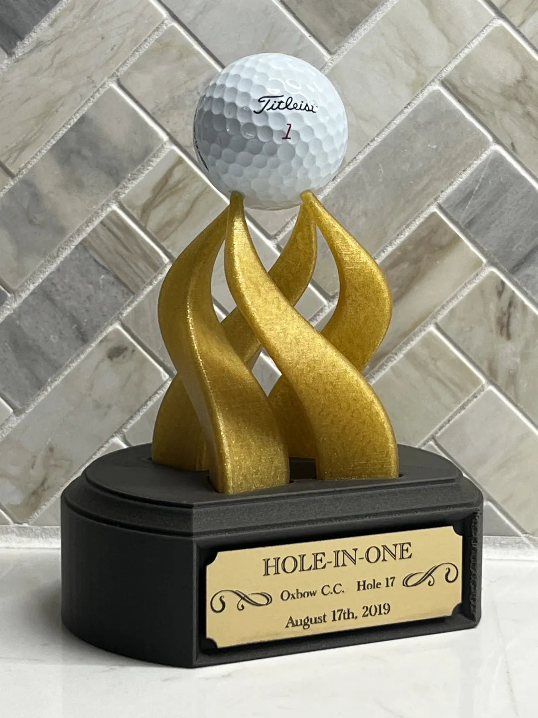 Trophée de balle de golf (trou en un) - Sport Print