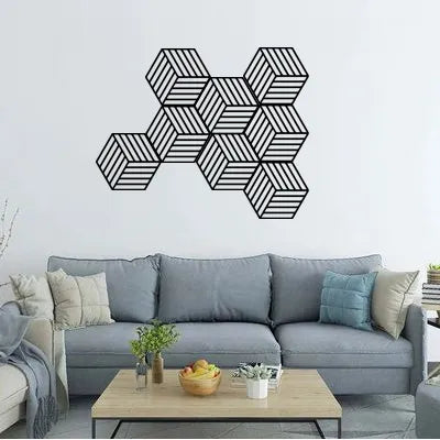 Décoration murale hexagonale 2D - Art Print