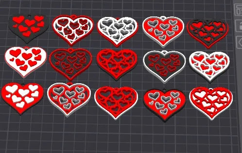 15 cœurs, porte-clés de la Saint-Valentin - Cadeau Print