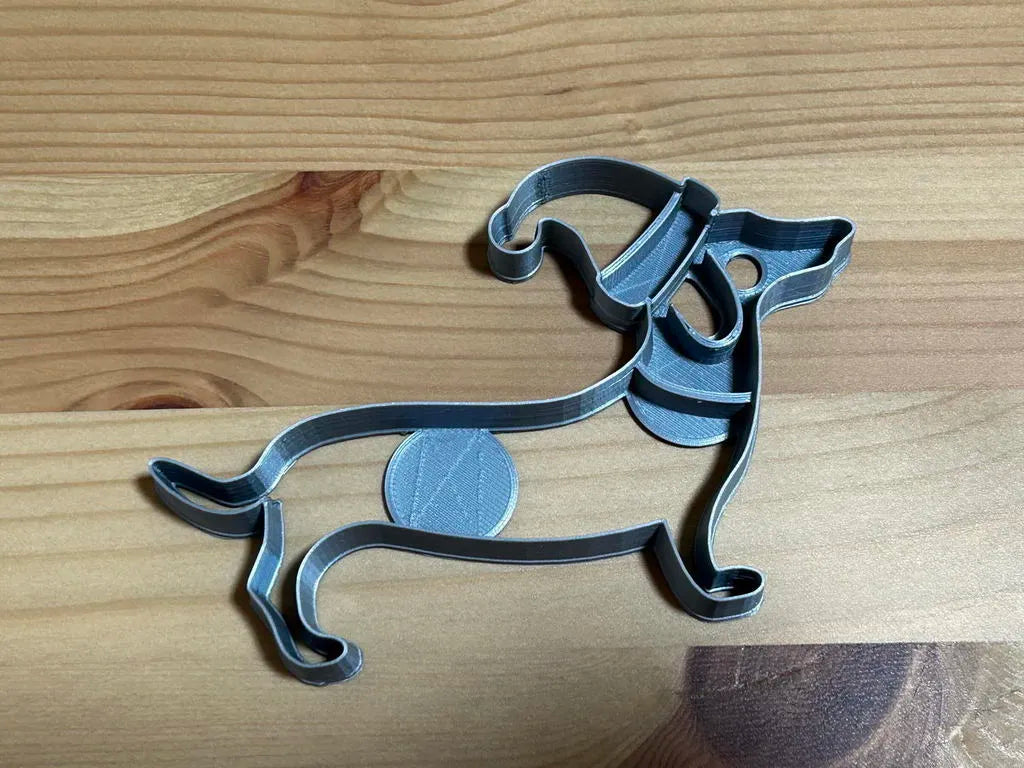 Découpeur de biscuits en forme de teckel avec chapeau - Cuisine Print