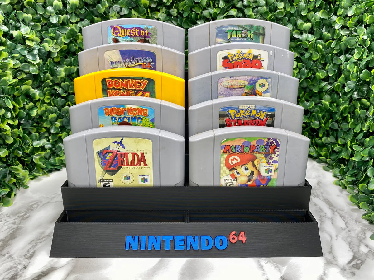 Porte-cartouches de jeu N64 Nintendo 12 emplacements - Tech Print