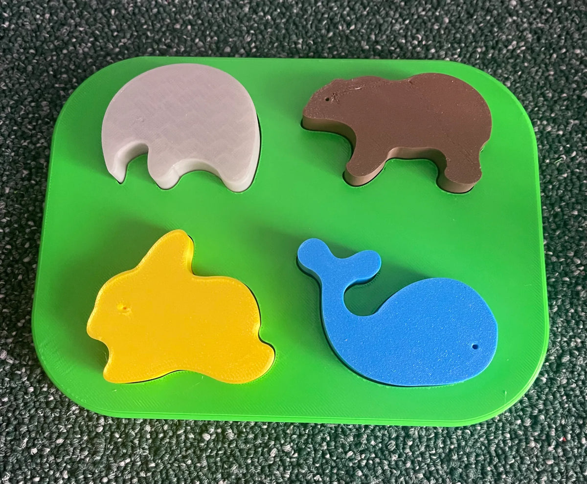 Animaux - puzzle d'insertion pour enfants - Bébé Print