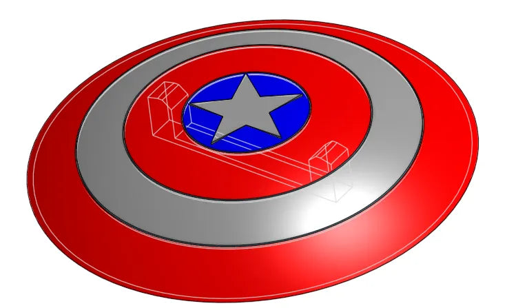 Bouclier de Captain America – modèle 3 - Geek Print