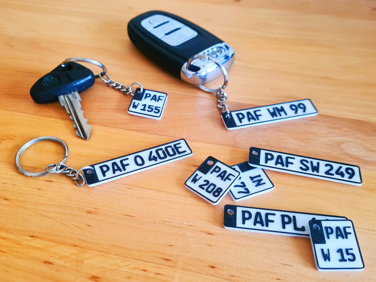 Porte-clés de plaque d'immatriculation de voiture/moto paramétrique - Auto Print