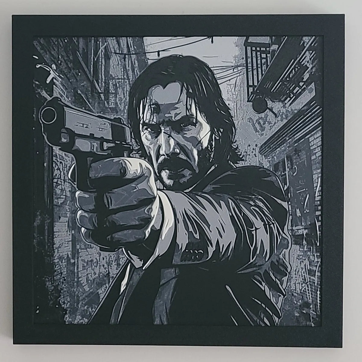 John Wick - Hueforge - Peinture de filament - Art Print