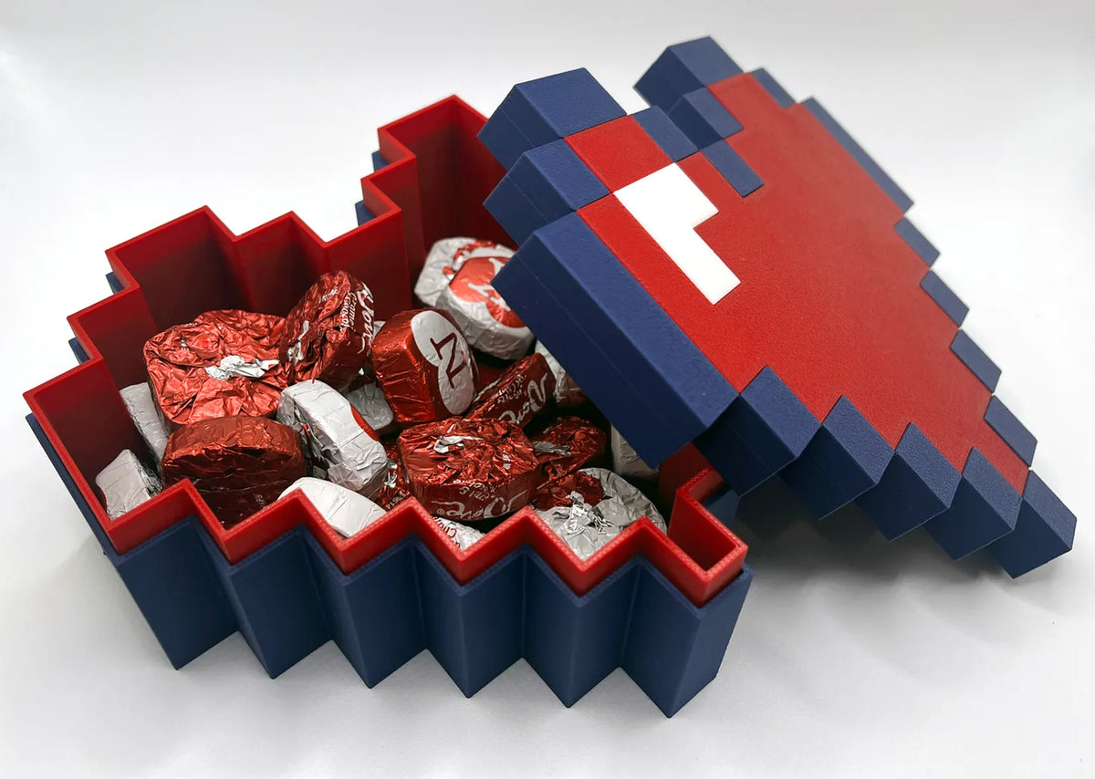 Boîte de Saint-Valentin en pixels 8 bits - Geek Print
