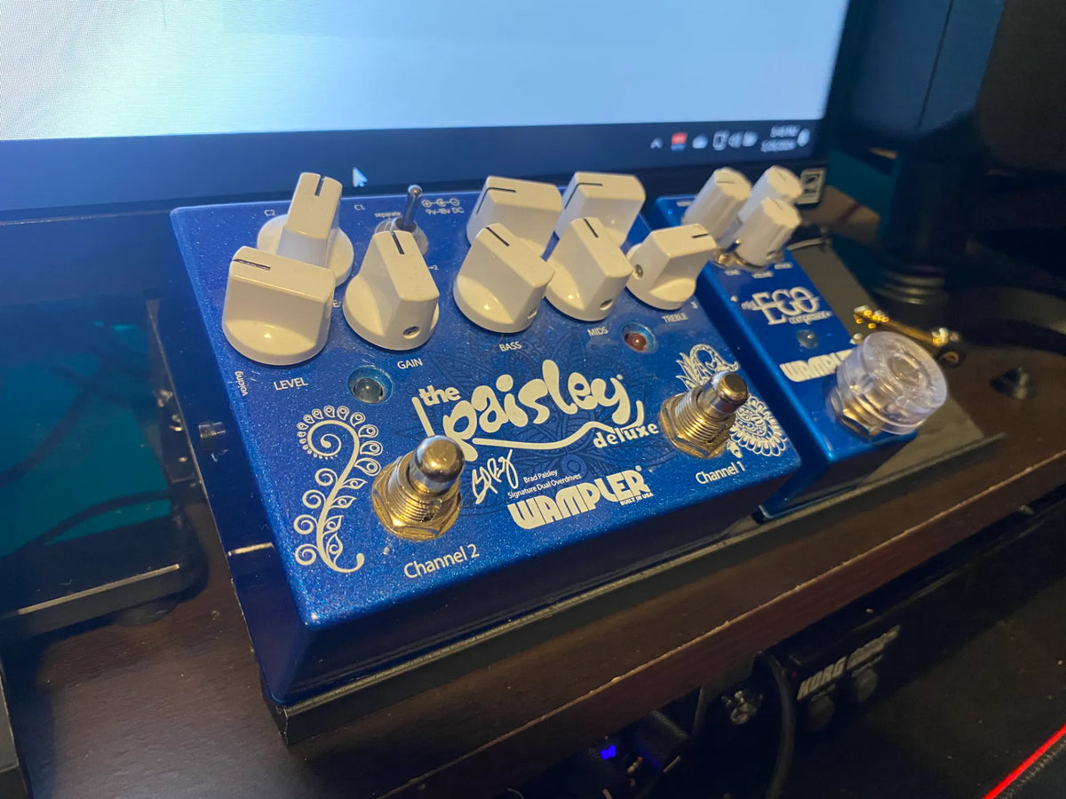 Support pour pédales d'effets de guitare de table - Music Print
