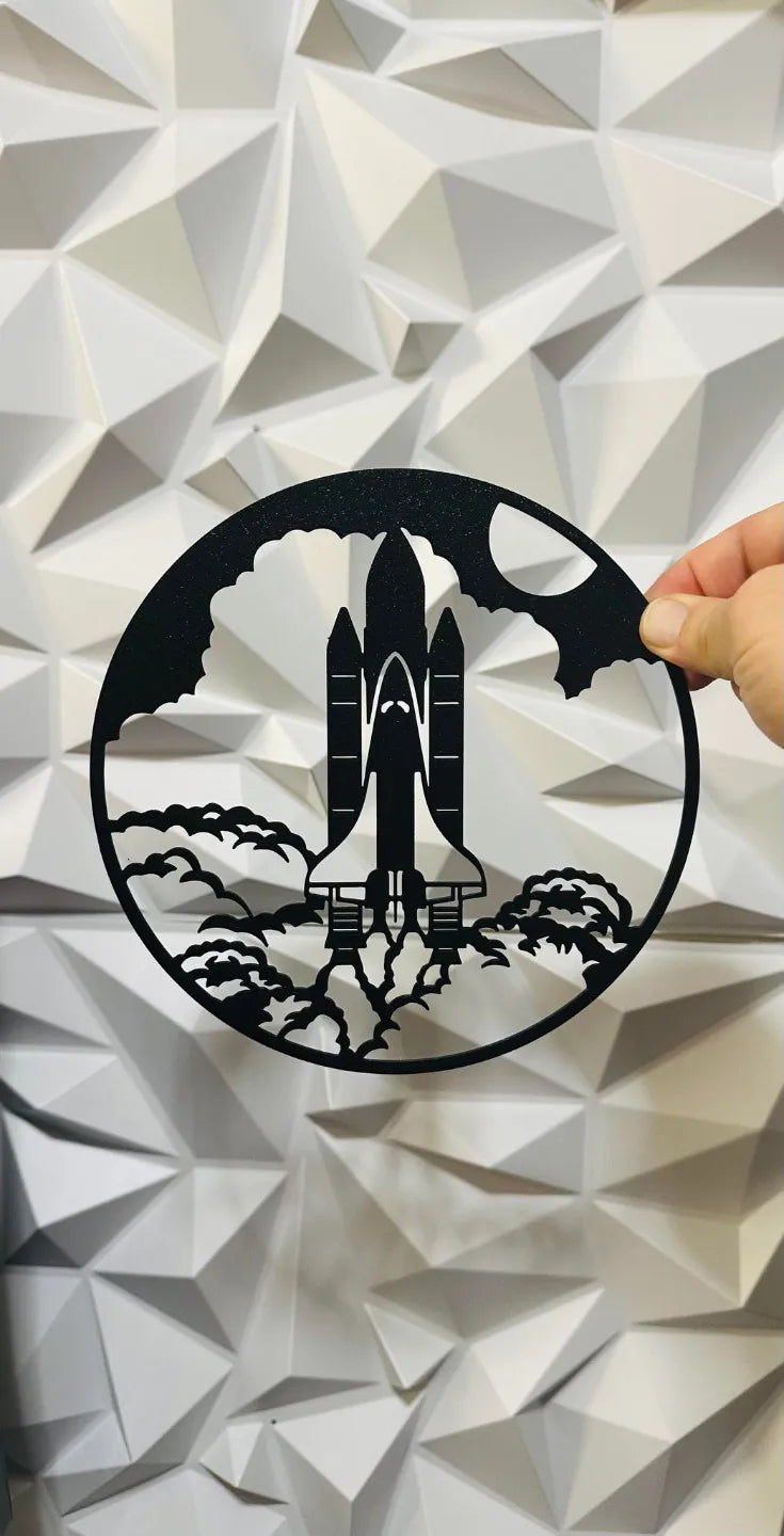 Silhouette de navette spatiale - Maquette Print