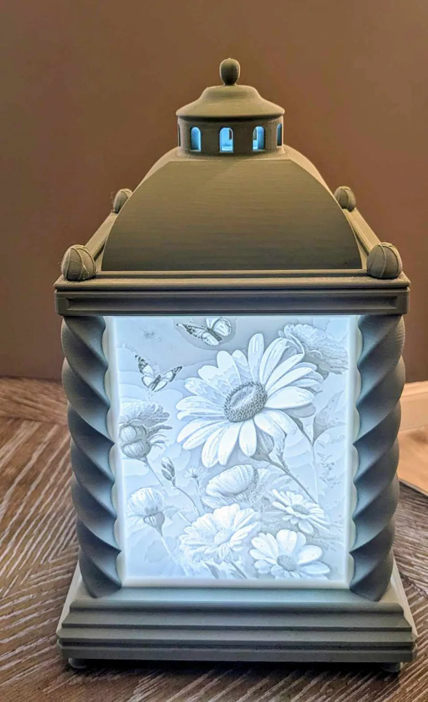 Lanterne lithophane à 4 panneaux - Lampe LED 001 - Lumière Print
