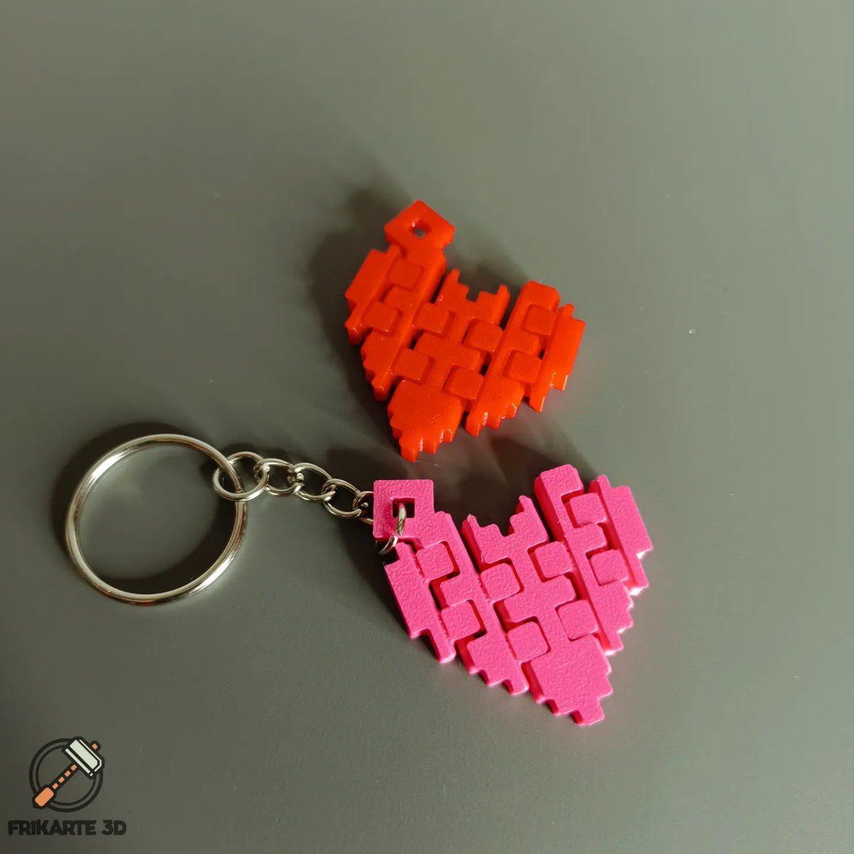 Porte-clés Articulé Pixel Coeur - Geek Print