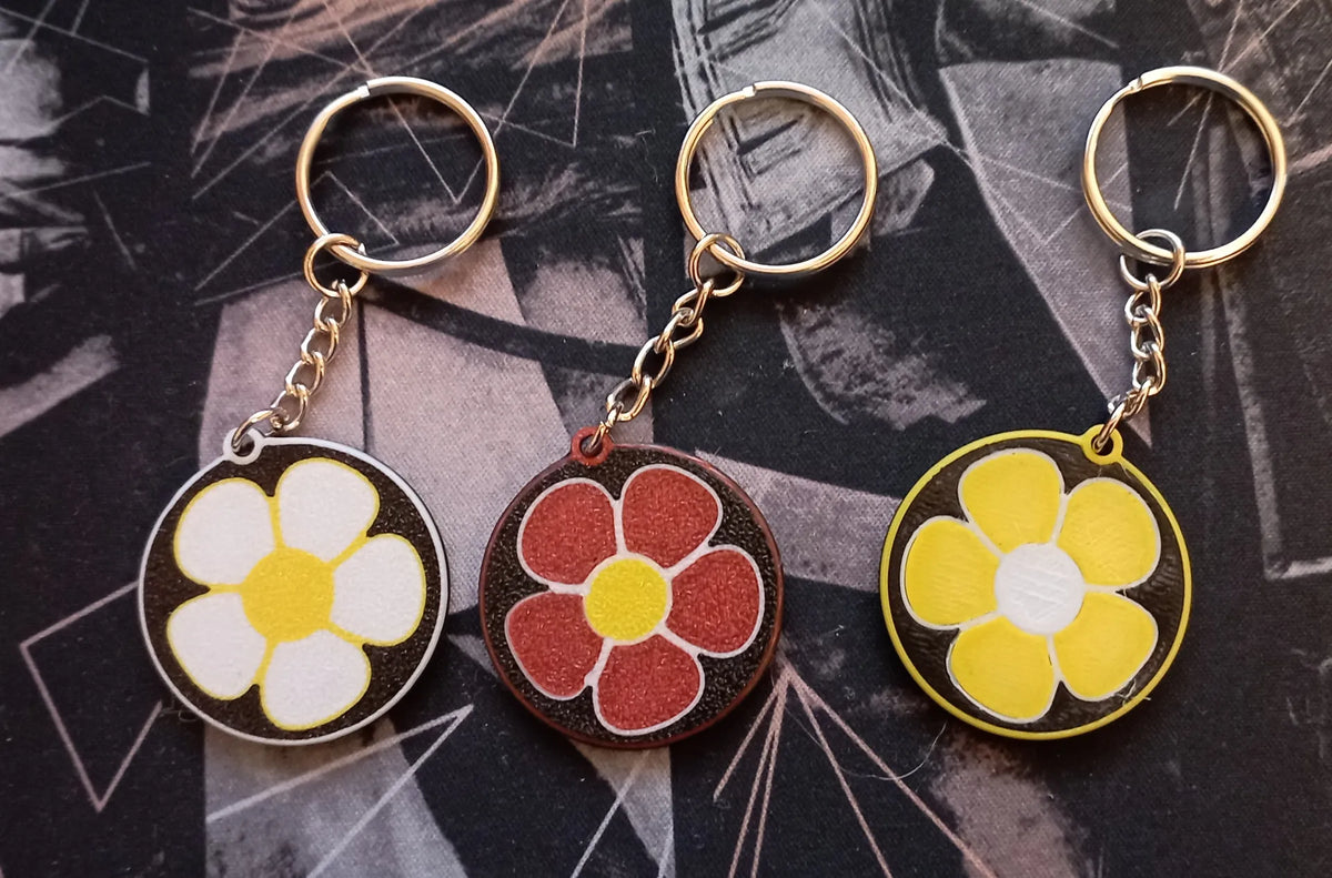 Porte-clés Fleur avec étiquettes NFC - NFC Print