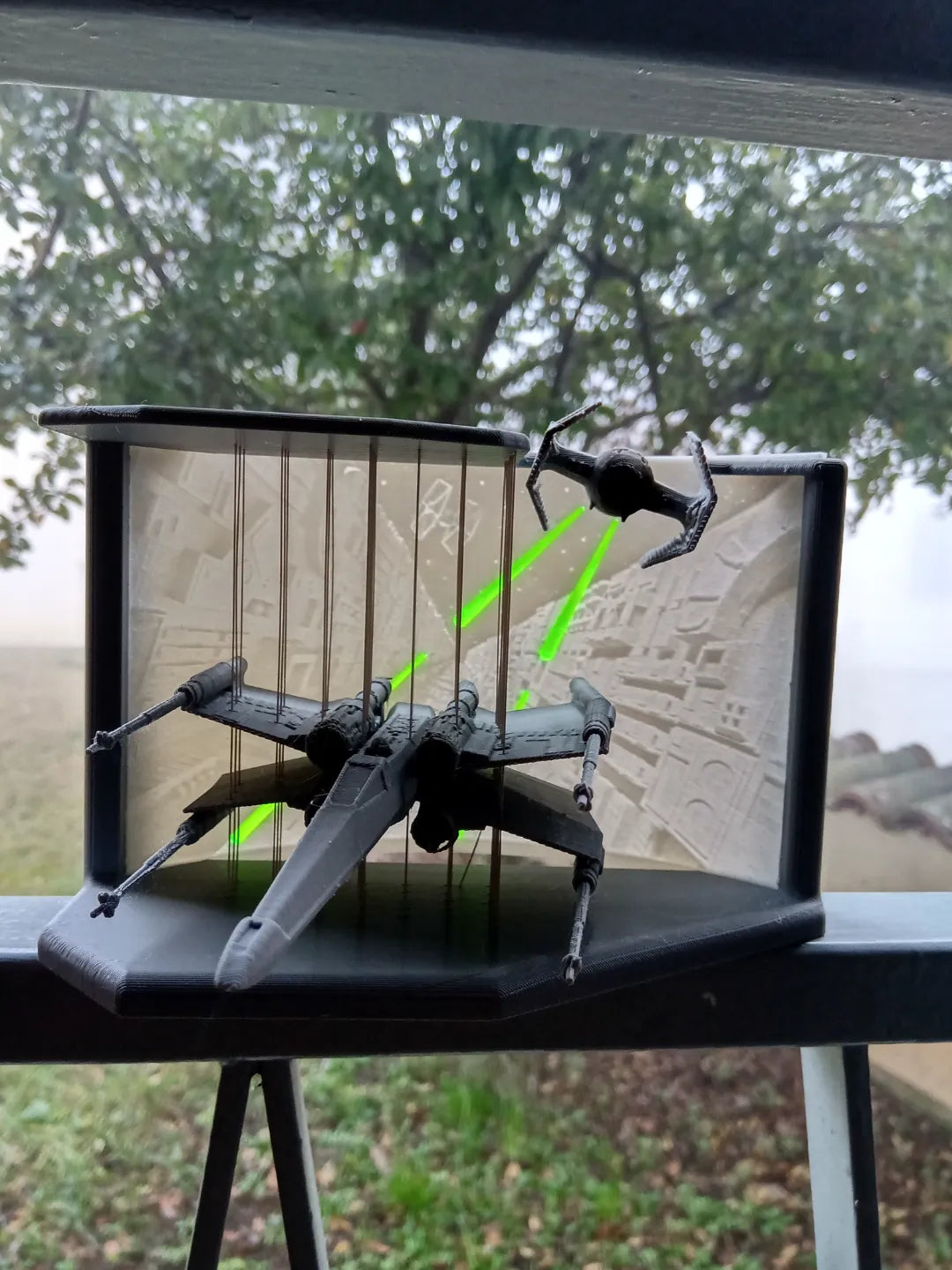 Duel Star Wars - Lithophane et suspendu - jeu de lumières - Geek Print