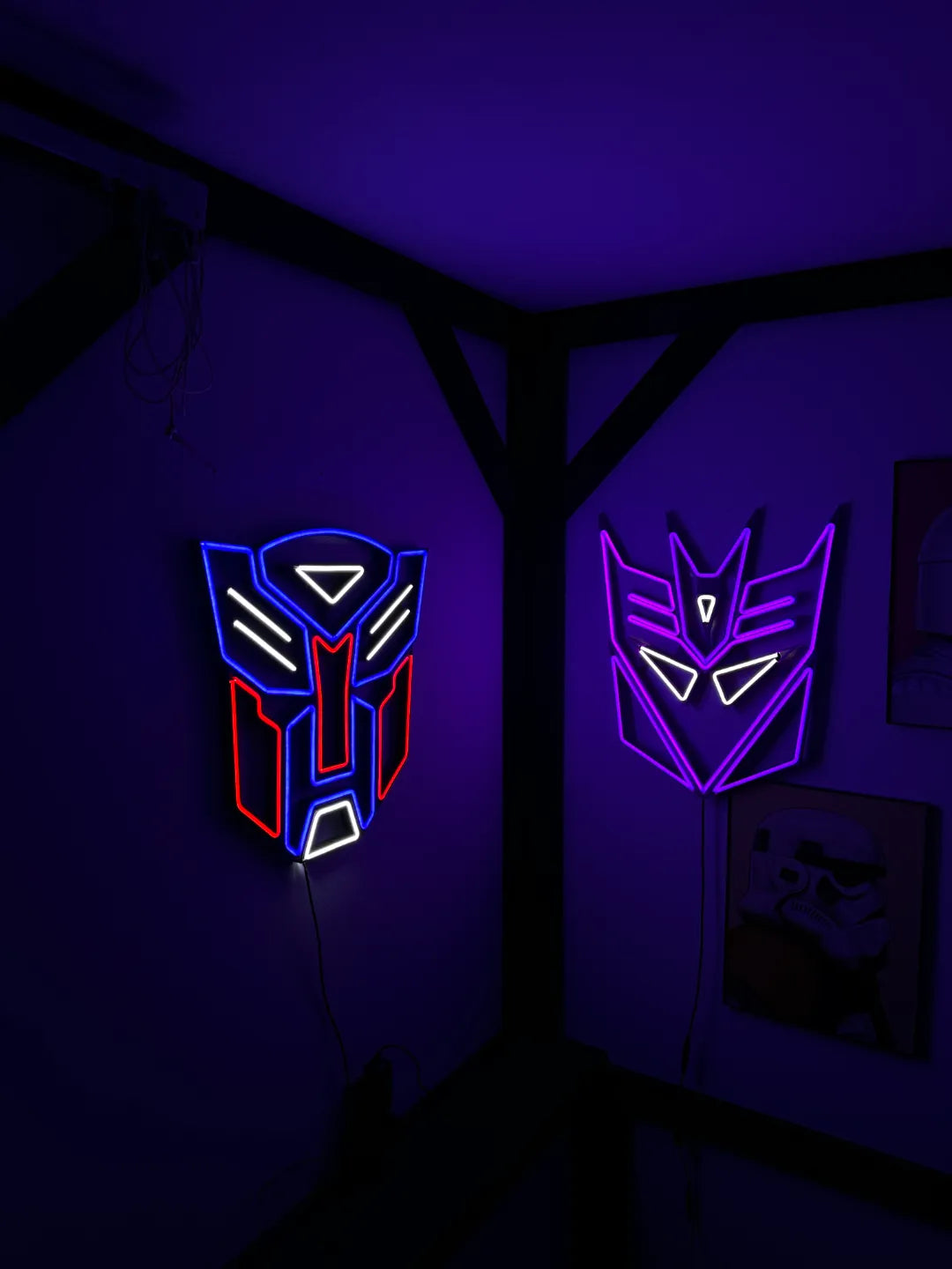 Panneaux LED néon Transformers Decepticons - Lumière Print