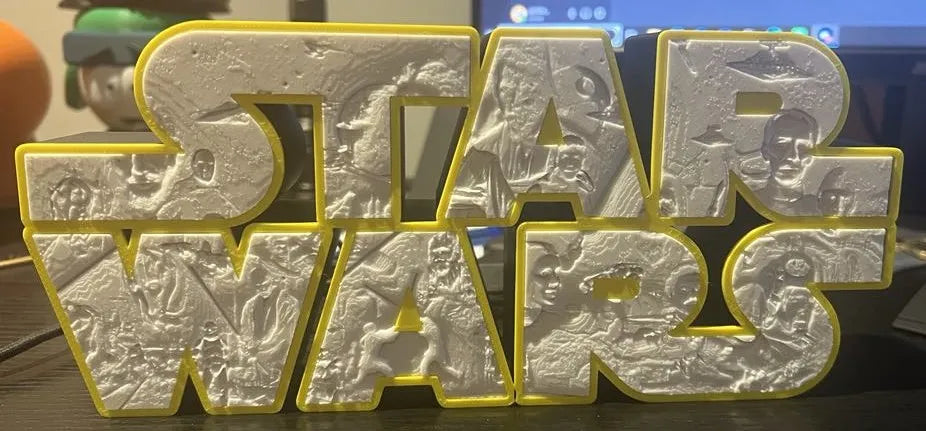 Logo Star Wars - Lithophane en couleurs - Art Print