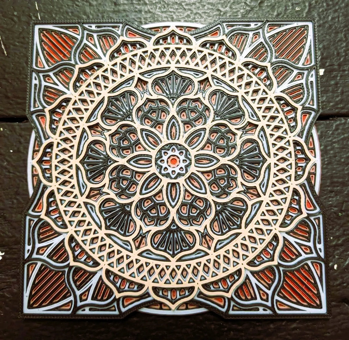 Mandala Carré - Art Print