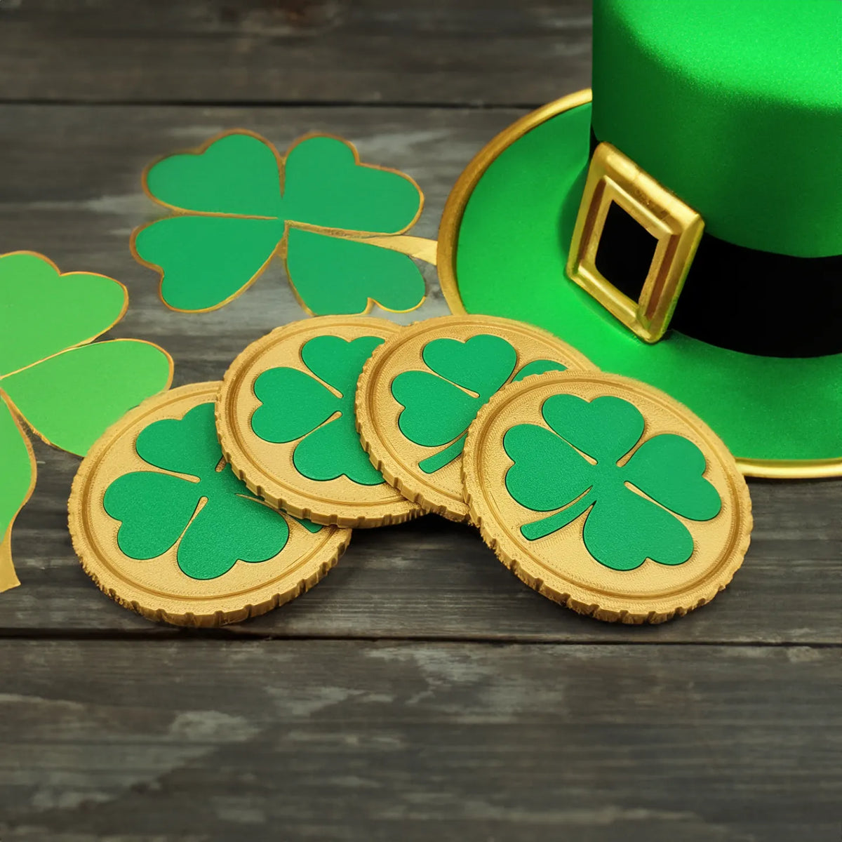 Trèfle de la chance de la saint patrick, sous-verres - Fêtes Print