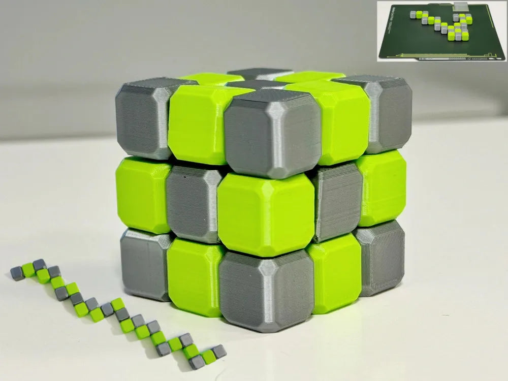 Casse-tête en chaîne de cubes - Jeux Print
