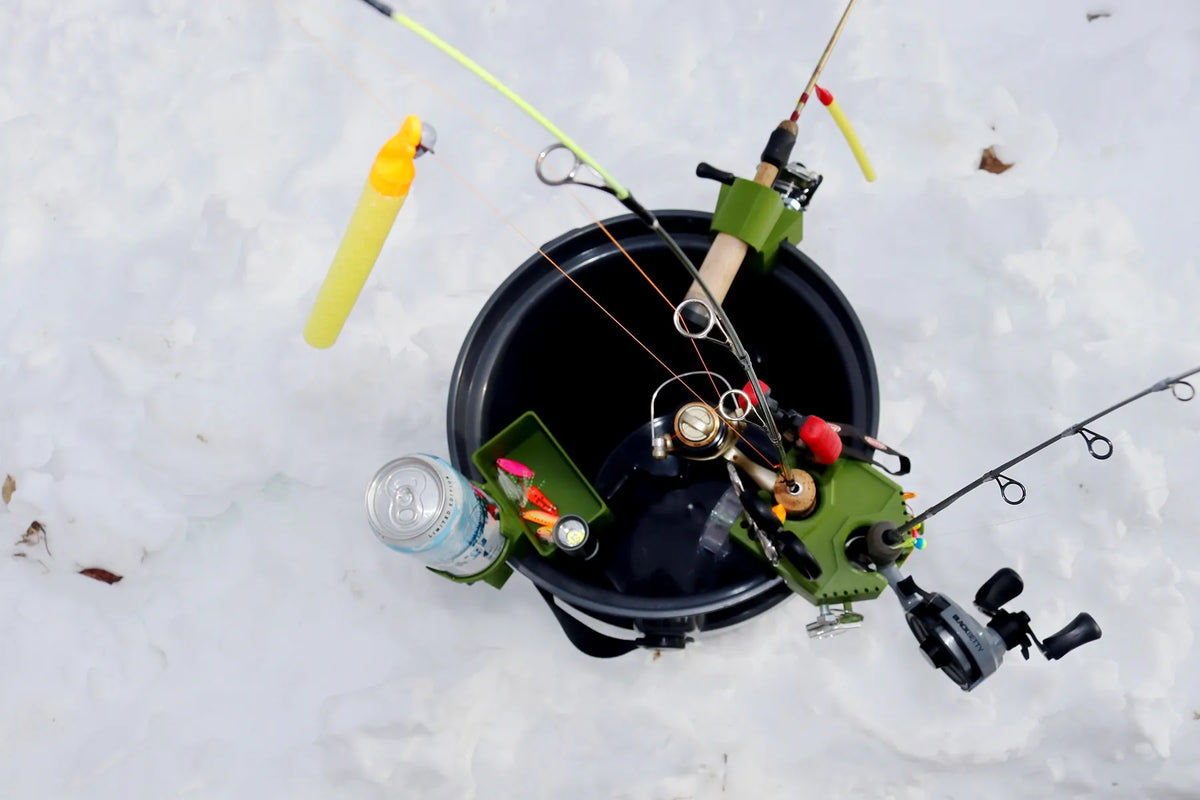 Ensemble de pêche sur glace en seau de 5 gallons - Outdoor Print