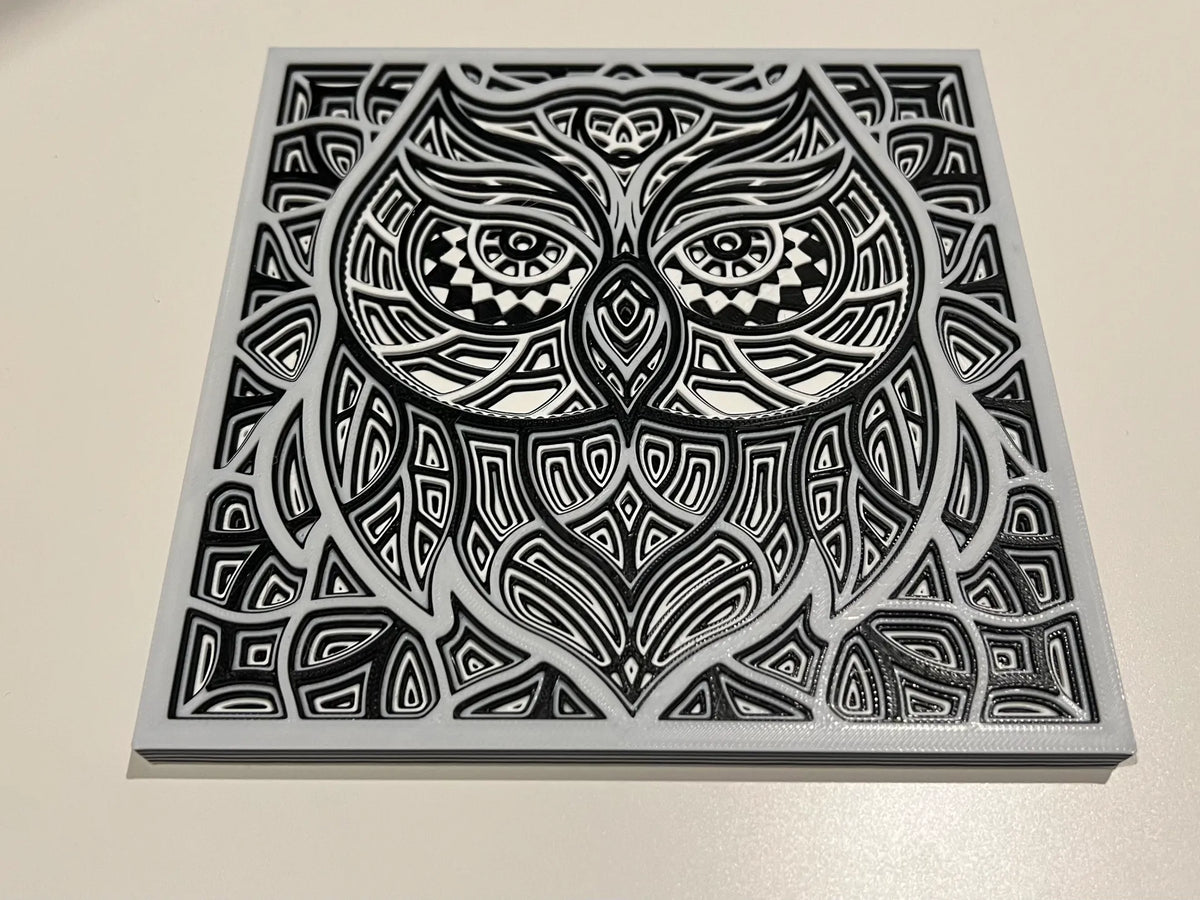 Mandala Hibou - Art Print