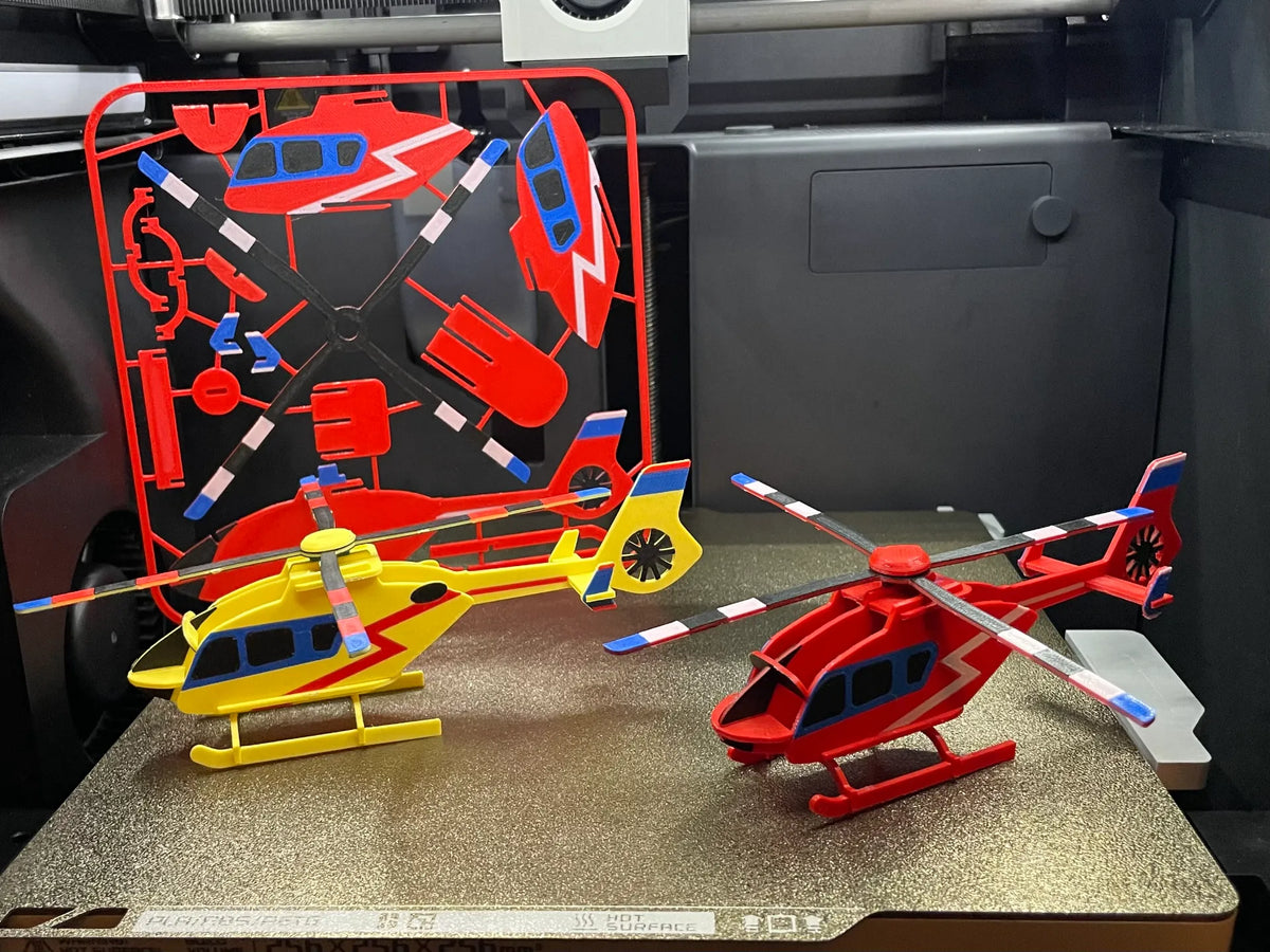Carte kit hélicoptère - EC 135 - Cadeau de Noël - Maquette Print