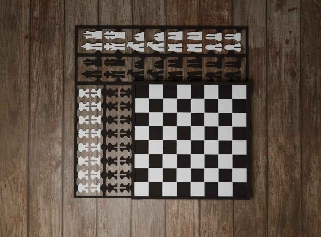 Mini Kit Échecs sur Carte - Jeux Print
