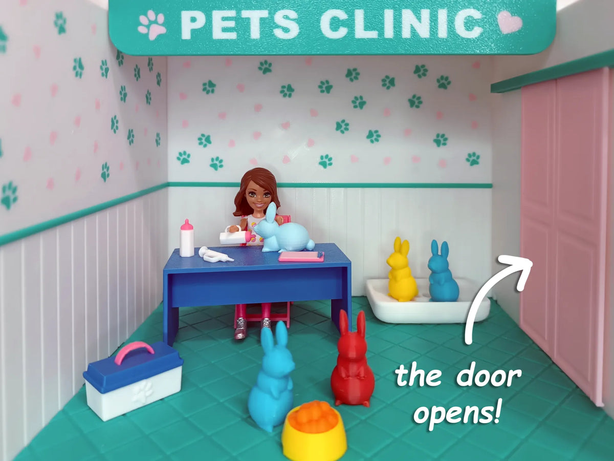 Ma Clinique Vétérinaire Modulaire – Clinique Vétérinaire pour Maison de Poupées - Cadeau Print