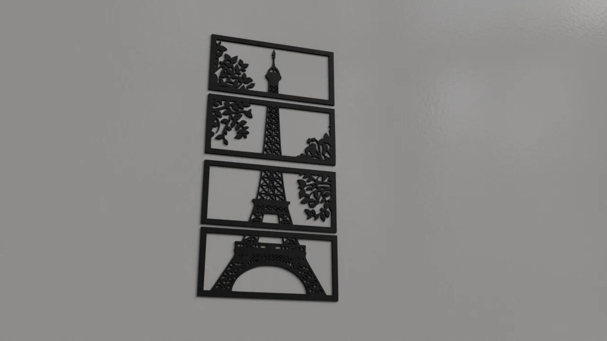 Art mural 2D de la Tour Eiffel - Geek Print