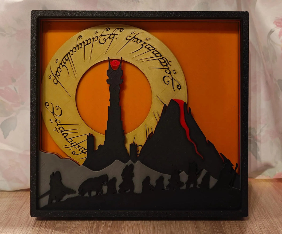 Boîte à ombres 3D du Seigneur des Anneaux - Geek Print