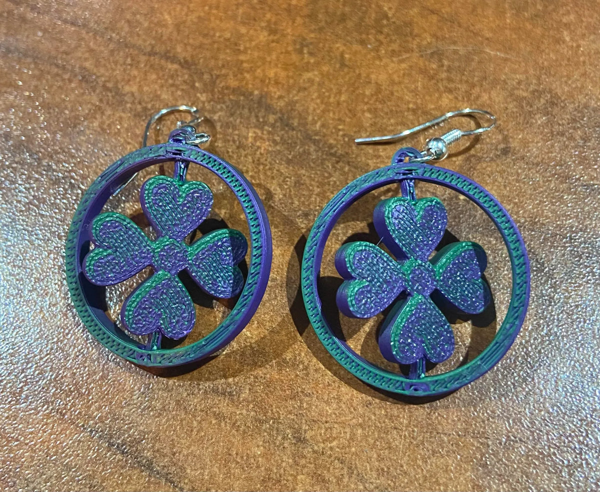 Boucles d'oreilles tournantes de la Saint-Patrick - Fêtes Print