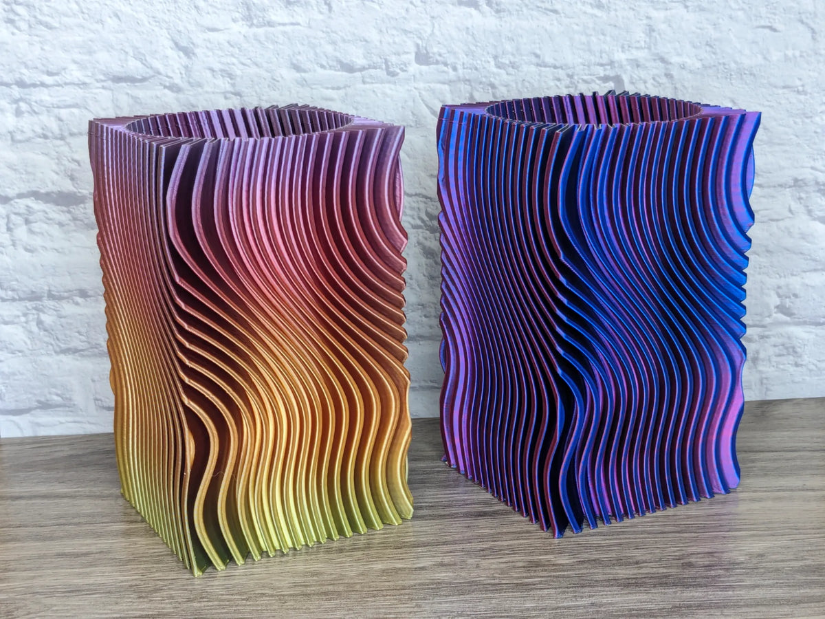 Porte-crayons en spirale côtelée : cube (impression en mode vase !) - Maison Print