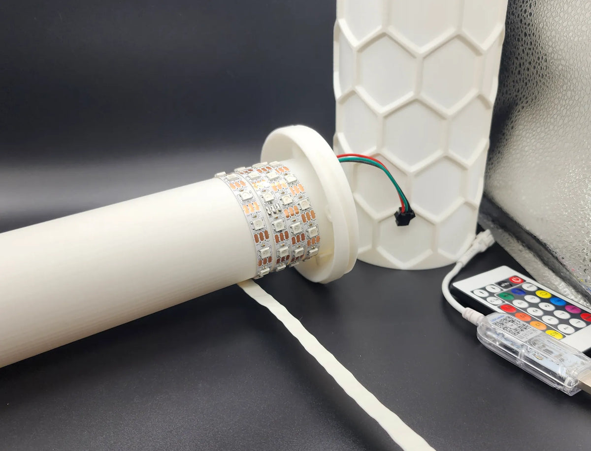 ⬡ Lampe hexagonale pour bande lumineuse LED - Lumière Print
