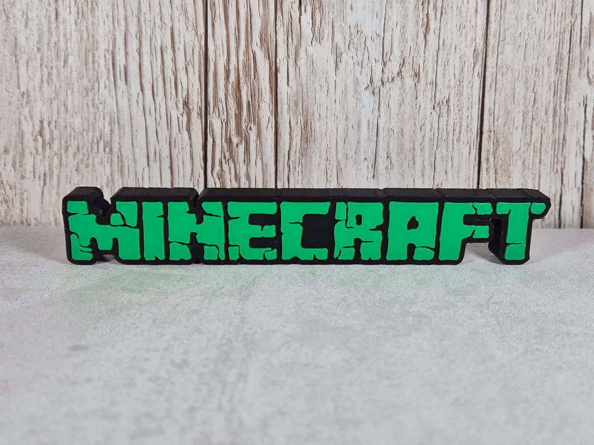 Logo Minecraft 3D prêt à poser - Geek Print