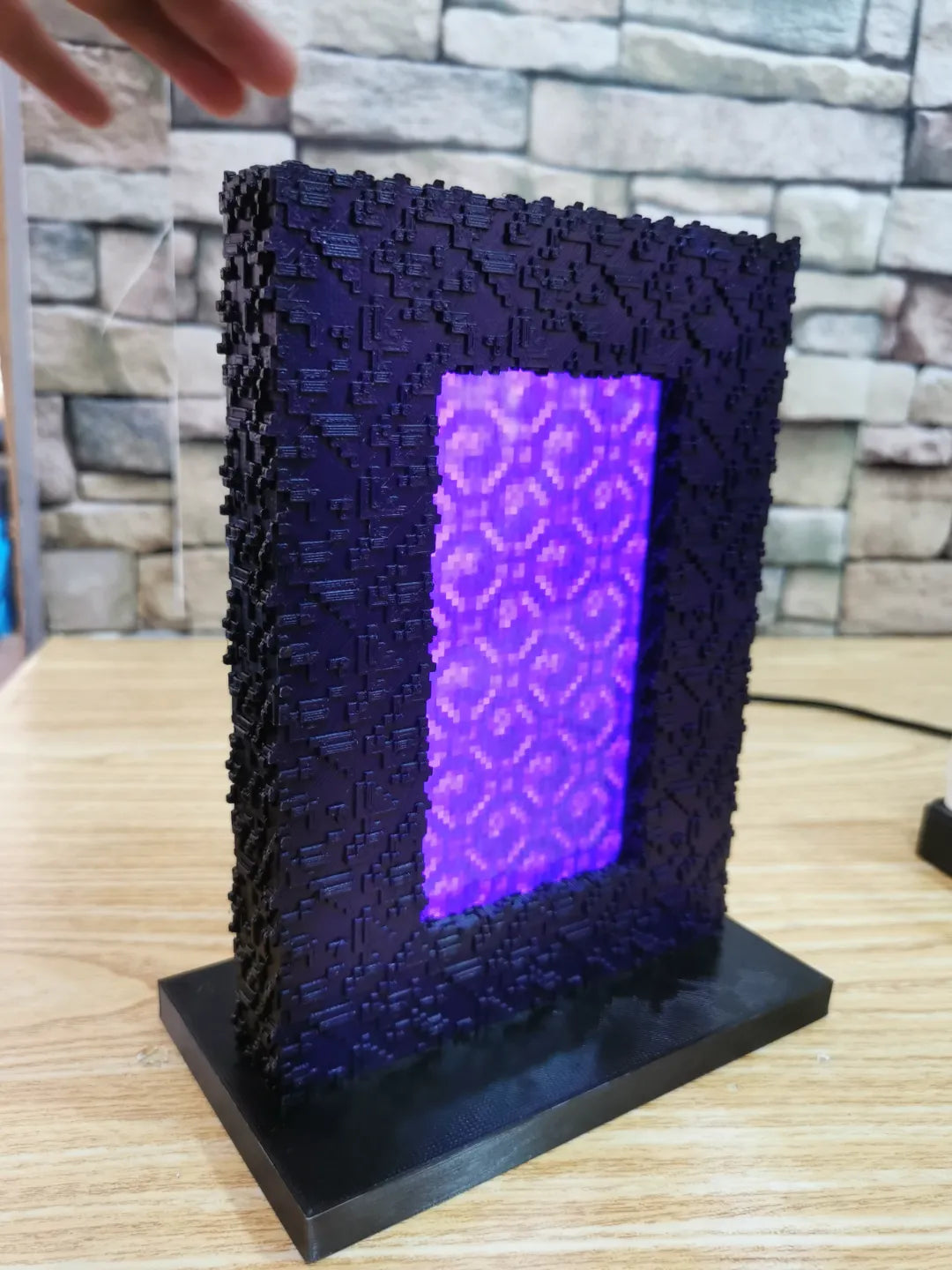 Socle de recharge pour téléphone de style portail Minecraft - Geek Print