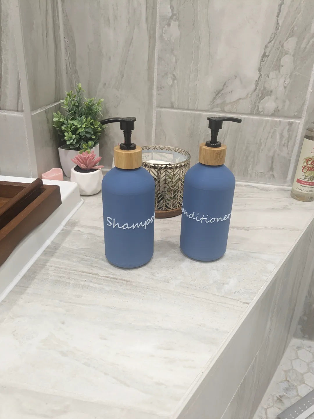 Bouteille de savon/shampoing/après-shampoing - Voyage Print