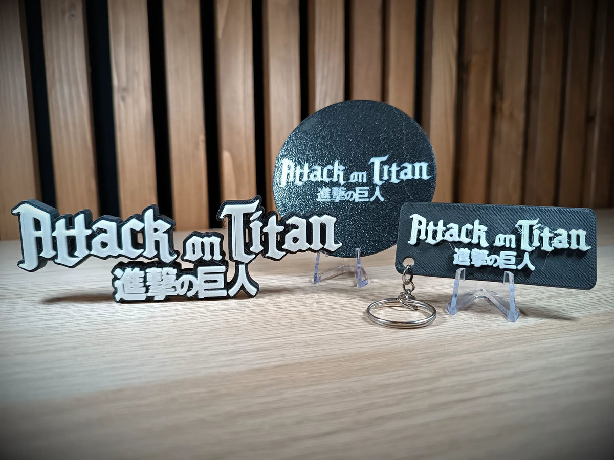 Support de base + porte-clés + dessous-de-verre Attack On Titan - Geek Print